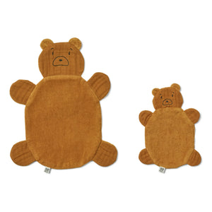 Liewood - Janai Cuddly Wrap - Set de 2 | Osito/Caramelo dorado