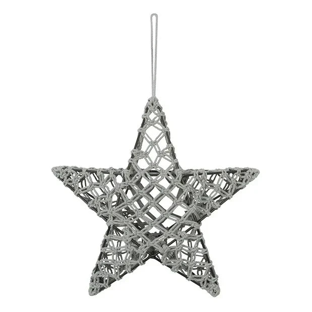 Numero 74 - Macrame Star Lamp | Silver Grey S019