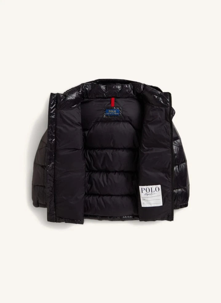 Ralph Lauren - سترة بغطاء رأس بشعار Lake | أسود