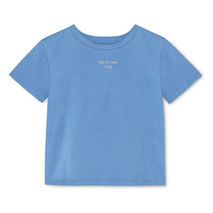 Fliink - Sommer Club organik pamuklu T-shirt | Azure mavi