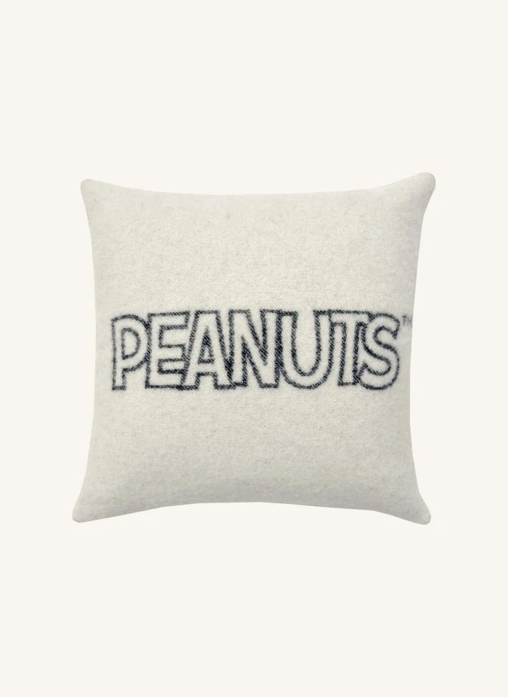 Maison Deux - غطاء وسادة صوف Peanuts | أسود