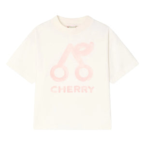 Bonpoint - Lele Cherry organik pamuklu T-shirt | Krem