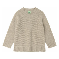 FUB - Plain Lambswool Sweater | Heather Beige