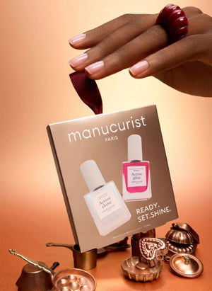 Manucurist - مجموعة هدية طلاء الأظافر المصغرة Active Shine & Active Glow