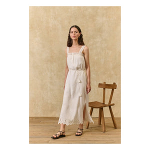 Louise Misha - Madera organik pamuklu elbise | Ecru