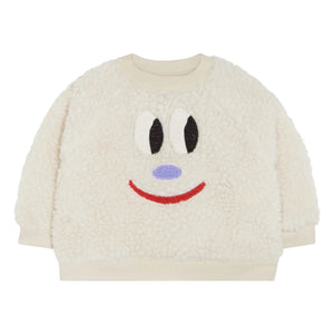 The Campamento - Smiley Sherpa Sweat Top | Ecru