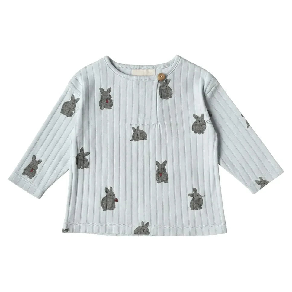 Studio Bohème - Orso Rabbits قميص قطن عضوي | أزرق فاتح