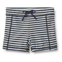 Wheat - Ulrik Print Recycled Fiber Swim Shorts | Dark Blue