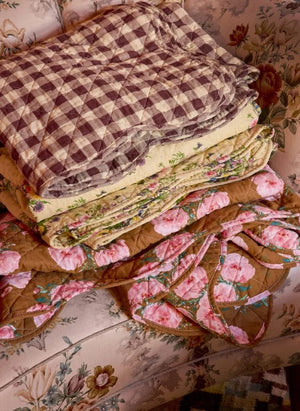 Rice - Buket Quilted Blanket | Pale Yellow