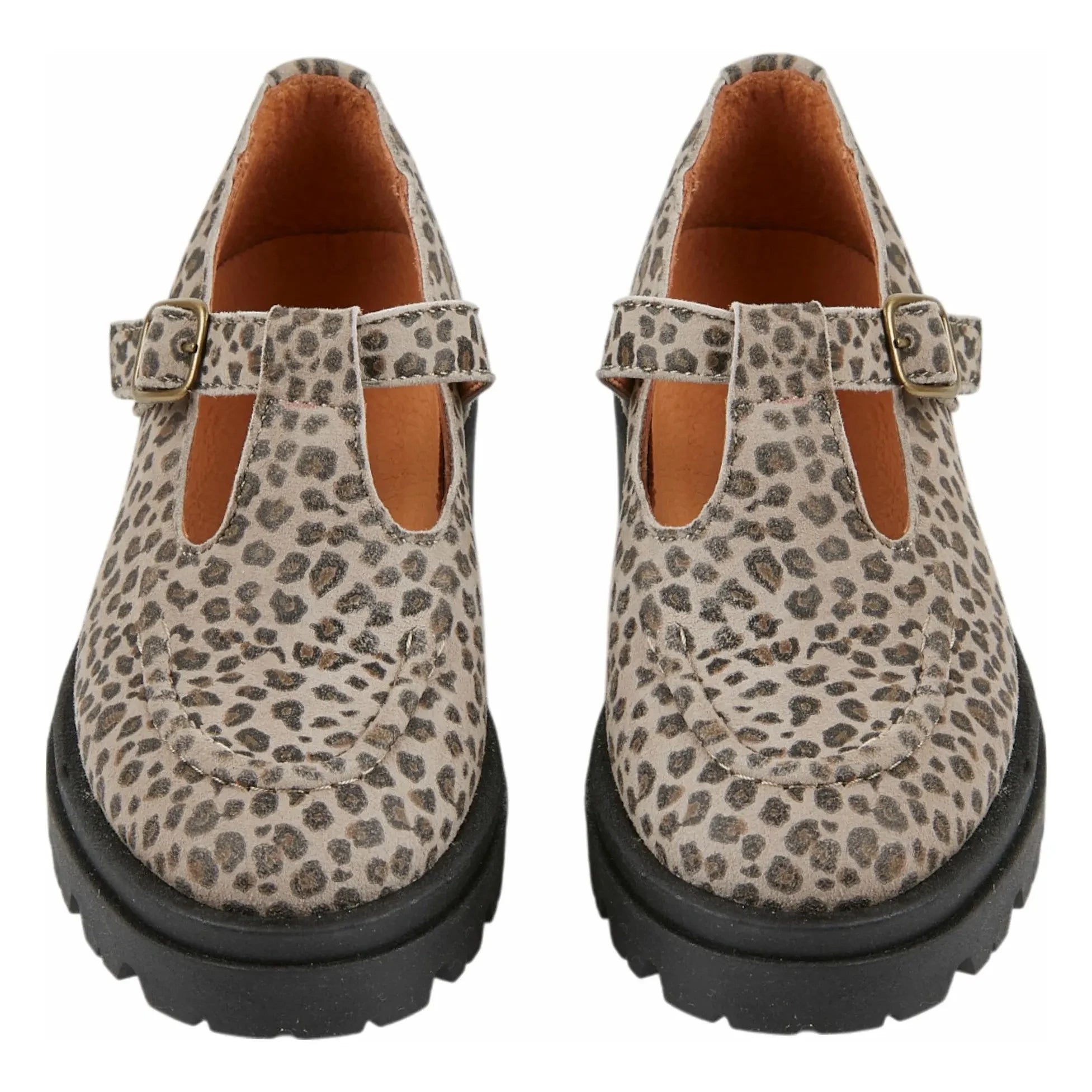 Emile et Ida - Mocasines de piel de leopardo | Marrón oscuro