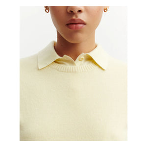 Bompard – Kurzarm-Kaschmirpullover | Zitronengelb