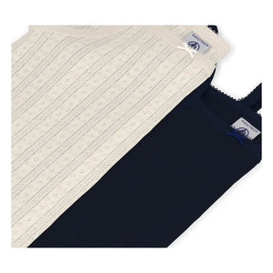 Petit Bateau - Geçişli Atletler 2'li Set | Gece mavisi
