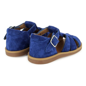 Pom d'Api - Poppy Daddy Samt-Sandalen | Elektroblau