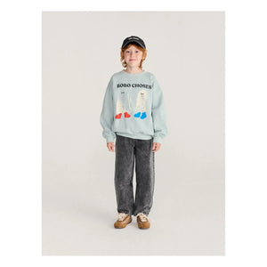 Bobo Choses - Bobo Choses organik pamuklu hayalet sweatshirt | Açık mavi