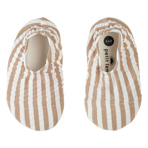 Petit Lem - Anti-UV Striped Seersucker Water Shoes Recycled Fibers | Sand