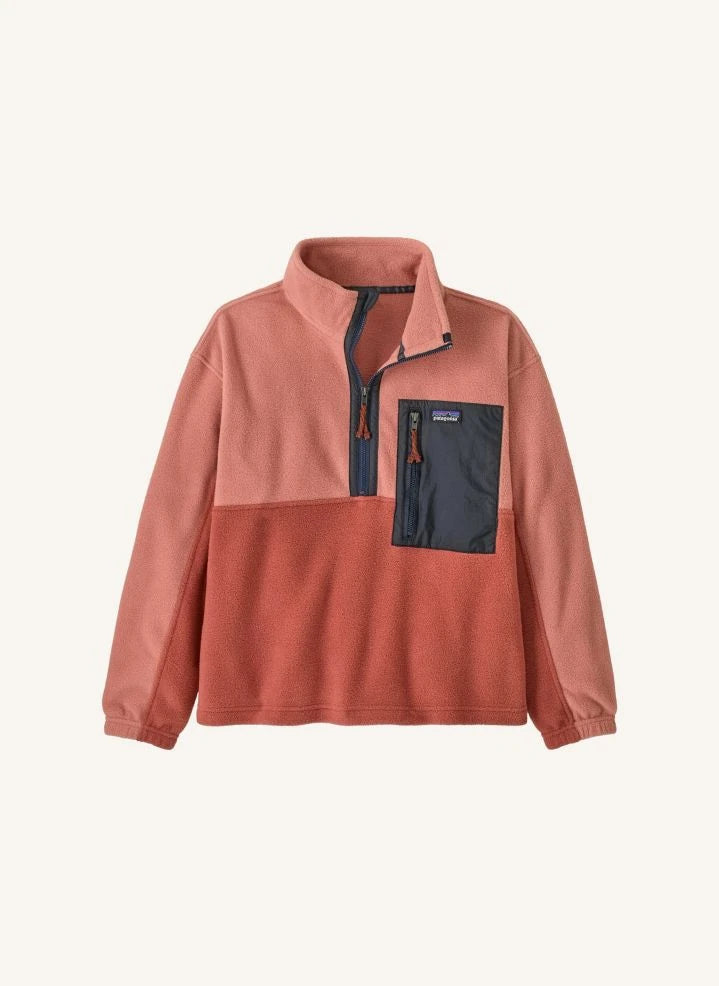 Patagonia - Microdini 1/2 بلوز فليس مع سحّاب مُعاد التدوير | Terracotta