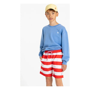 Smallable Kid - Archie Çizgili Yüzme Şortu | Koyu Kırmızı