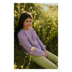Yuki - Organic Cotton Thick Knit Sweater | Lavender