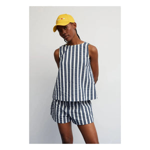 Dr Bloom - Fresco Stripes Bluz | Lacivert