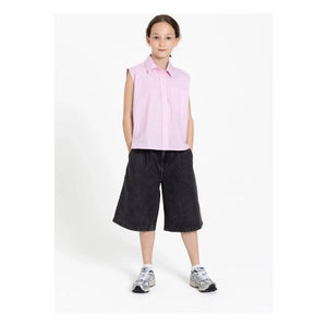 Finger in the nose - Ella Camisa sin mangas a rayas | Rosa claro