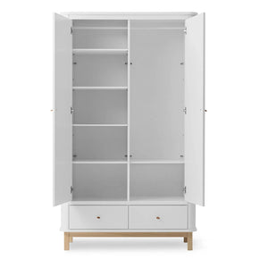 Oliver Furniture - Armario de 2 Puertas de Roble | Blanco