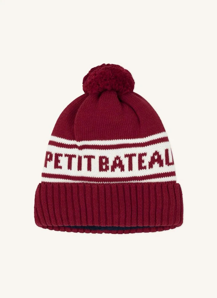 Petit Bateau - قبعة تريكو من Petit Bateau | عنابي