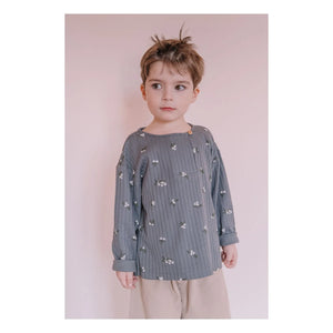 Studio Bohème - Orso Gui Camiseta de algodón orgánico | gris azul