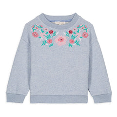 Louise Misha - Rosalia organik pamuklu sweatshirt | Mottled blue