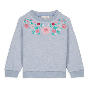 Louise Misha - Rosalia organik pamuklu sweatshirt | Mottled blue