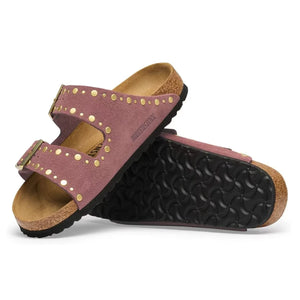 BIRKENSTOCK - Arizona Rivets Süet Sandaletler | Kiremit kırmızısı