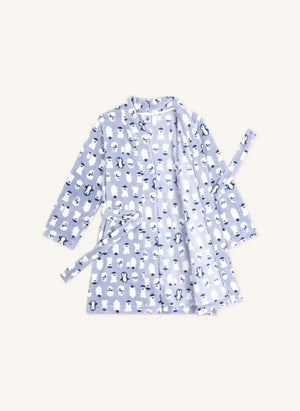 Petit Bateau - Kardan Adamlı Sabahlık | Gri Mavi