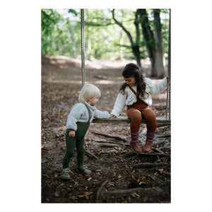 Silly Silas - Organic Cotton Strappy Tights | Green