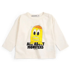Bobo Choses - All About Monsters Tişört Organik pamuk | Ekru