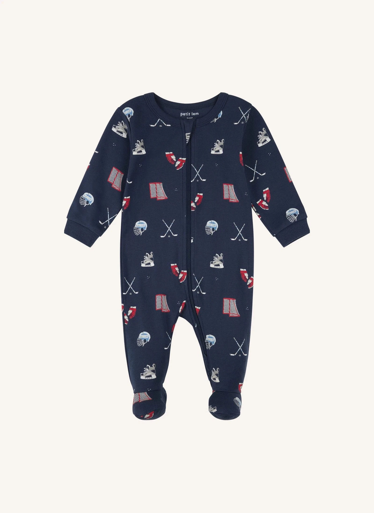 Petit Lem - Organik Pamuk Hokey Patikli Pijama | Lacivert