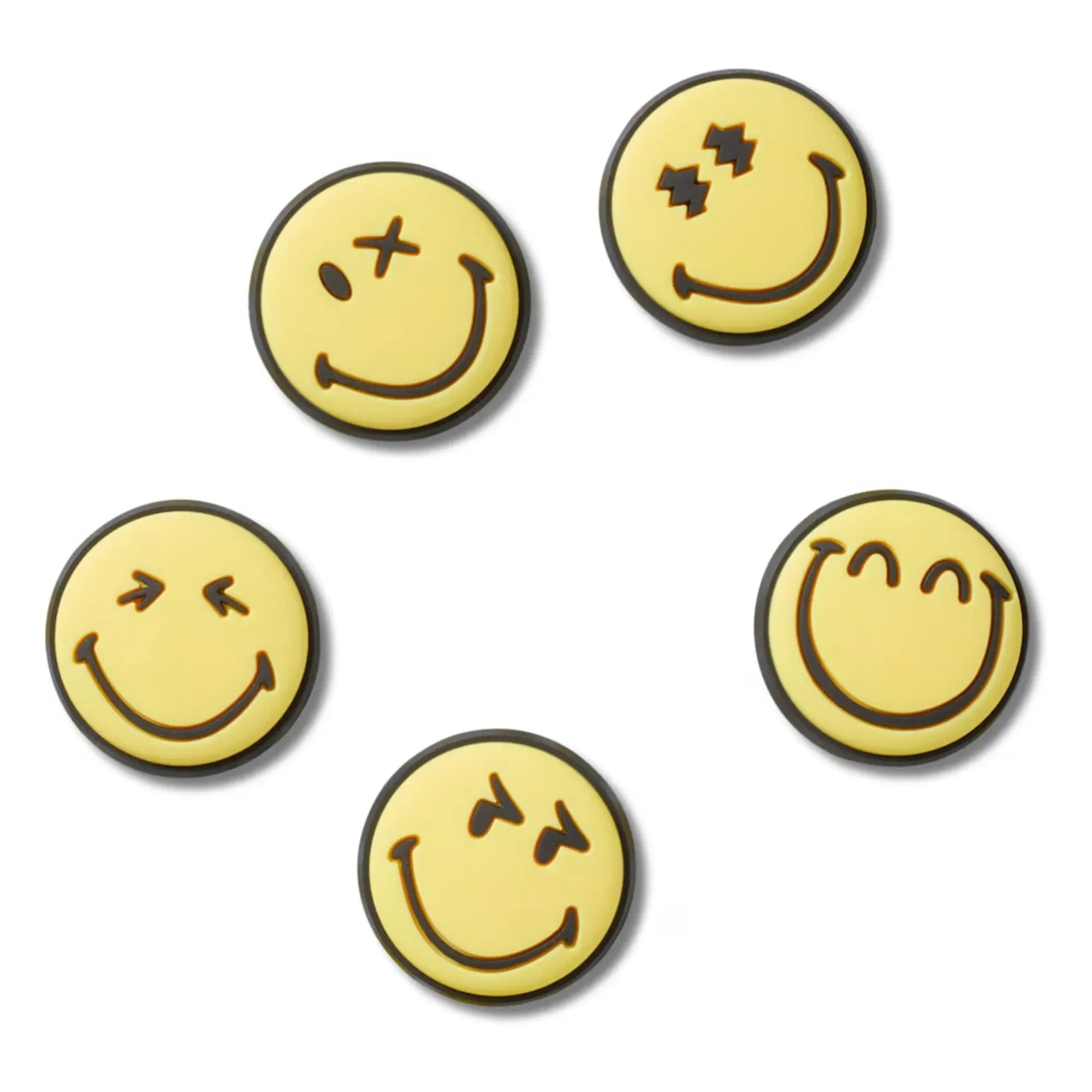 Crocs - 5'li Jibbitz Smiley Seti | Sarı