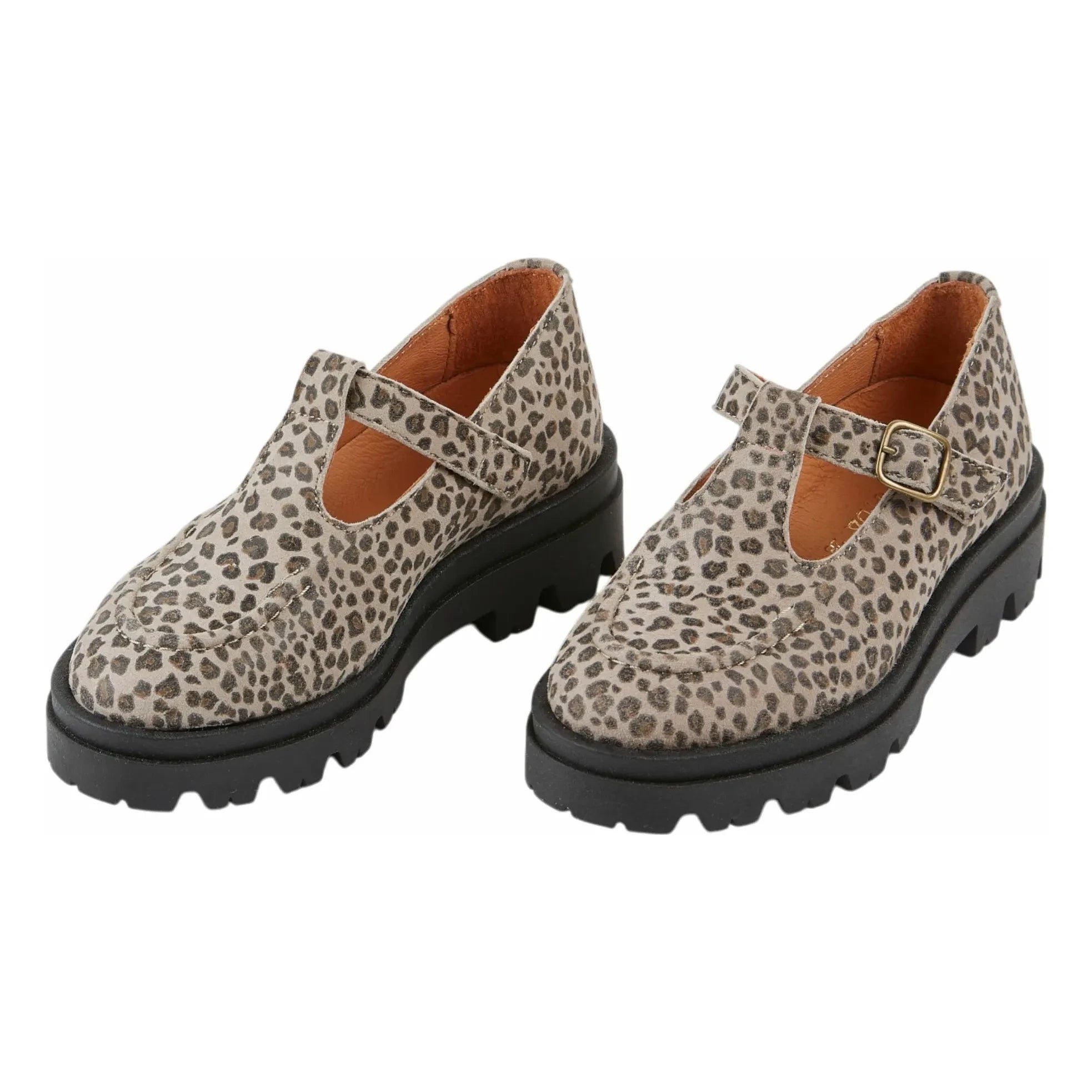 Emile et Ida - Mocasines de piel de leopardo | Marrón oscuro