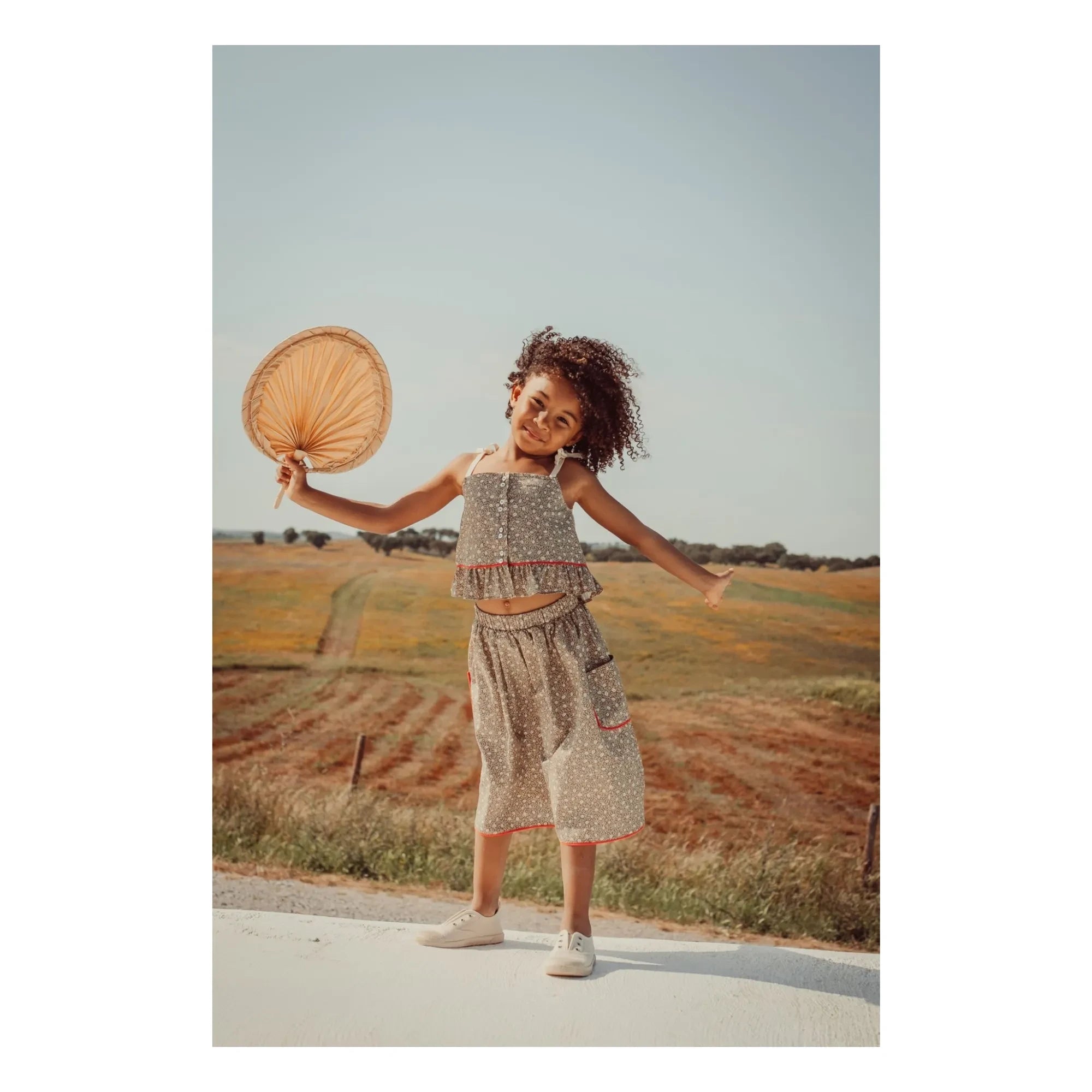 THE LiTTLE POETS - Amália Nature işlemeli etek | Haki kahverengi