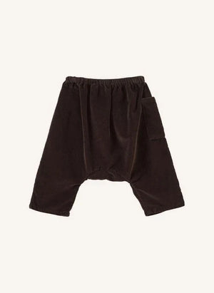 Caramel - Ficus Kadife Harem Pantolon | Çikolata