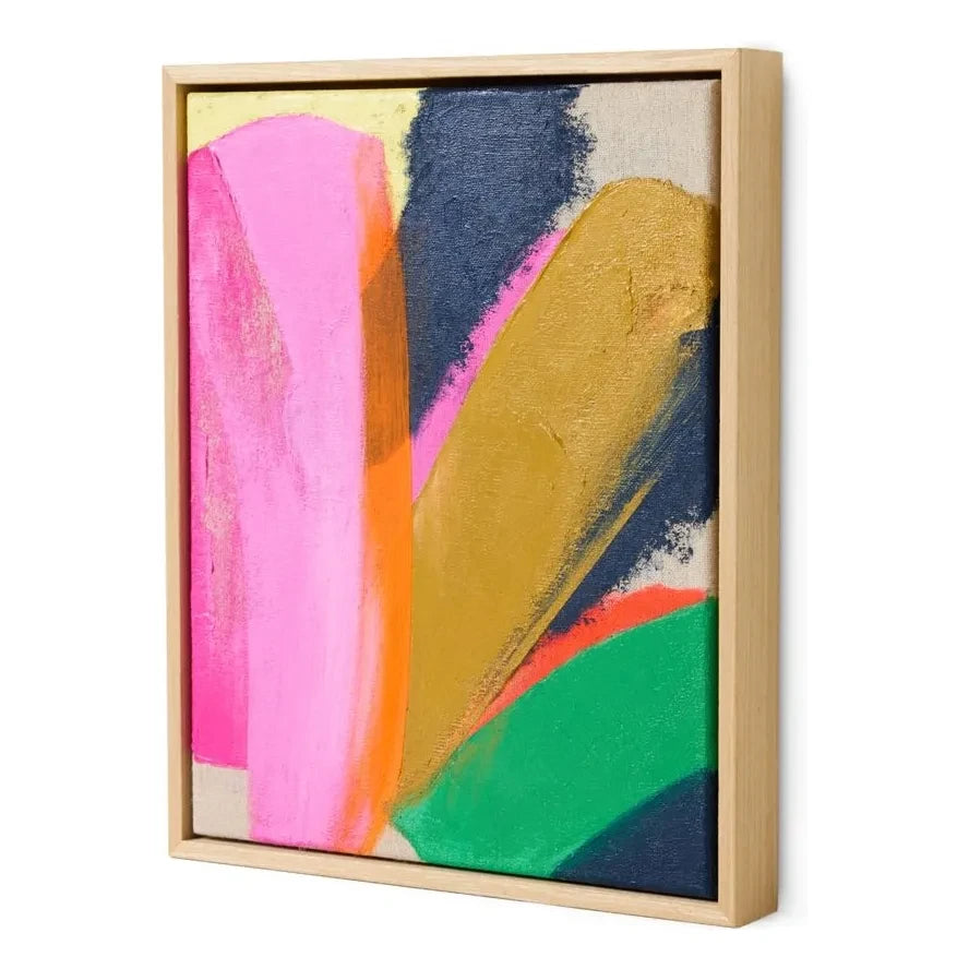 HKliving - Soyut çerçeveli tablo Bright Lights | Pembe