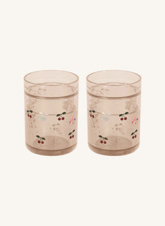 Konges Sløjd - Cherry Bibs - 2'li Set | Pembe