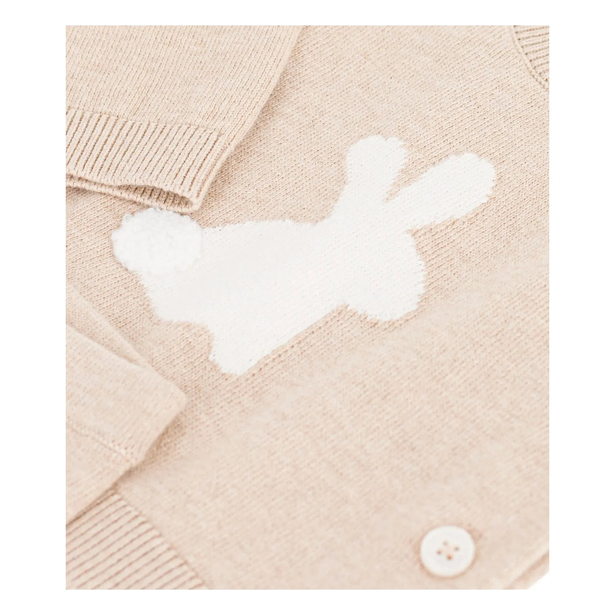Petit Bateau - Organic cotton knitted sweater and pants set | Beige