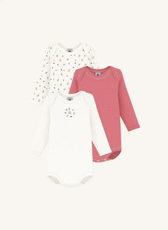 Petit Bateau - 3'lü Organik Pamuk Noel Body Seti | Beyaz