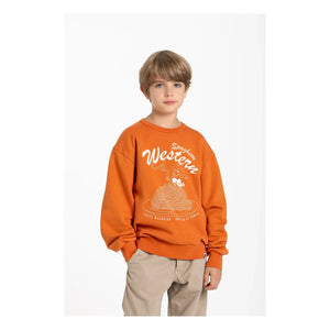 Hundred Pieces - Ryde Spaghetti Sudadera de Algodón Orgánico | Rojo Herrumbre