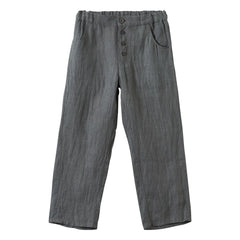 Karamell - Sullivan Leinenhose | Dunkelgrau