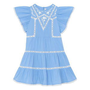 Tartine et Chocolat - Spitzenkleid mit Rüschen | Azure Blue