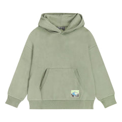 Tumble N'Dry - Tuzlu Organik Pamuklu Kapüşonlu Sweatshirt | Açık haki