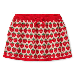 Flöss - Falda de punto Line Fraises | Rojo
