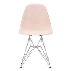 Vitra - DSR Plastic Chair - Chrome Frame - Charles & Ray Eames | Soft Pink