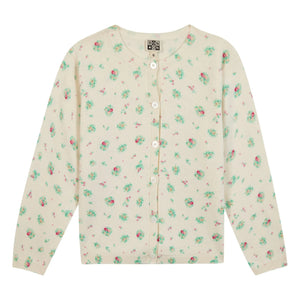 Bonton - Lilou Coco Bouquets hırka | Krem
