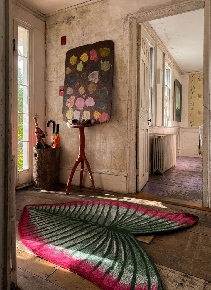 Doing Goods - Doing Goods x John Derian Kulak Yaprağı Halısı | Yeşil